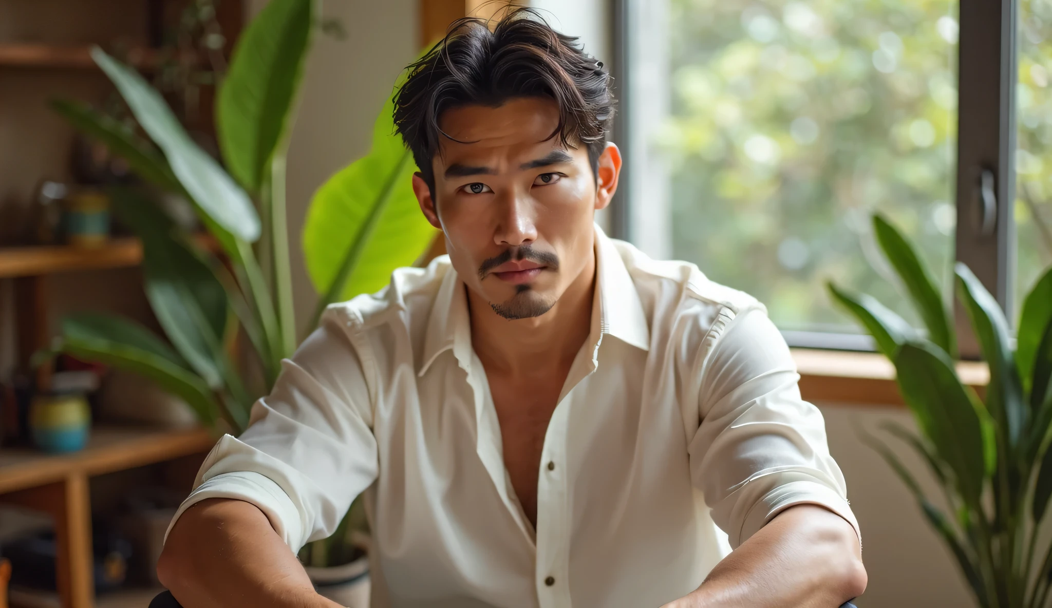 asymmetric:1.2, cinematic angle, ð¤ hands, 90s aesthetic, outside a cinema, pin-up, photo of a slim 28 year old japanese scruffy man, bed hair, light stubble, Hawaiian shirt, cargo pants, hairy legs, slim, chaotic, intricate, moody, cocky smile,<lora:EMS-179-EMS:0.400000>
