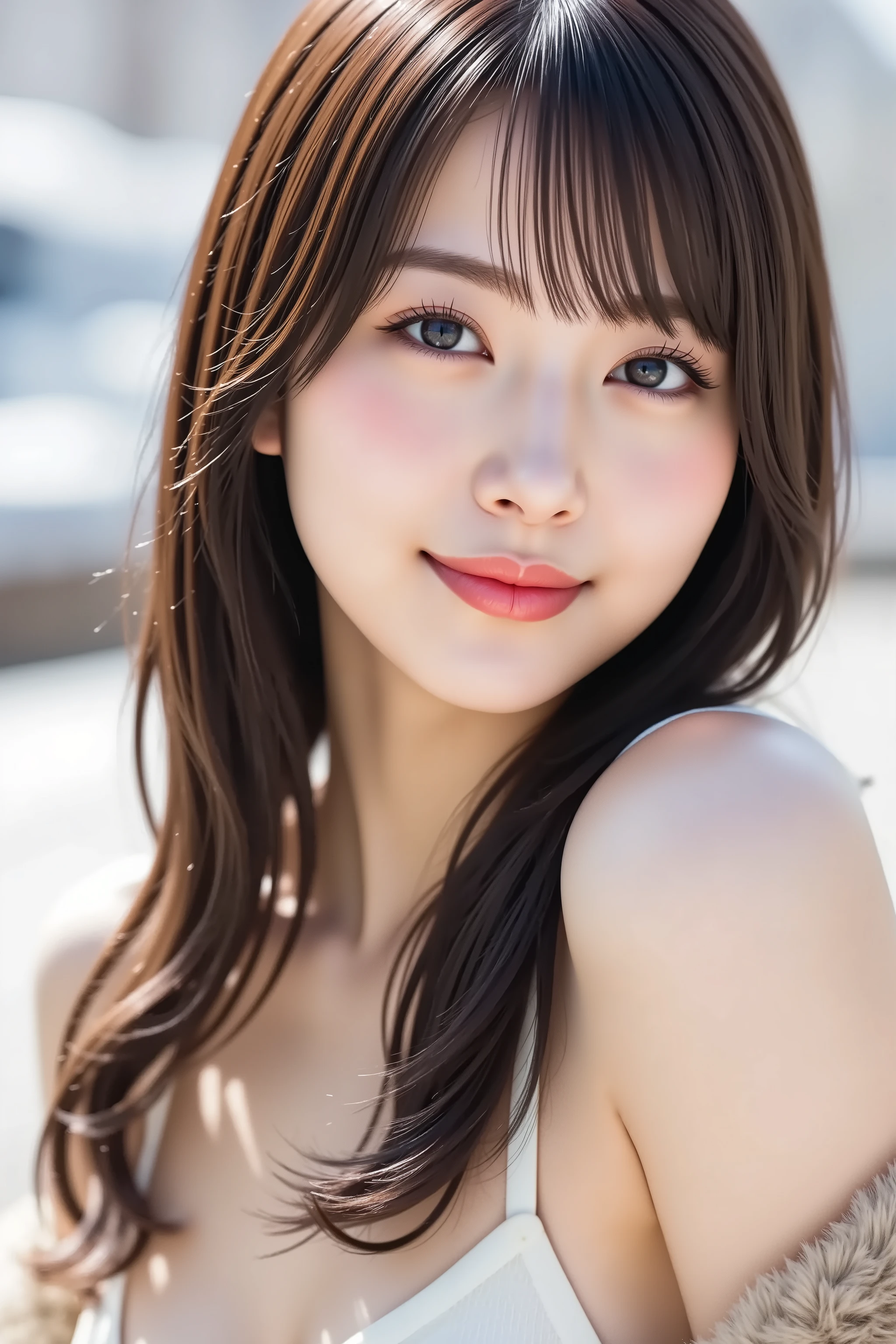 (Detailed skin:1.2),(Glowing Skin:1.1),8k,Highest quality, masterpiece, Ultra-high resolution,(Realistic:1.4), RAW Photos,(Soft Saturation:1),(Fair skin:1.2),(Succubus:1.2),Half Japanese Beauty,repair,23 years old, Light brown hair,（Silky straight long hair:1.３)), Asymmetrical hair, (Pretty face:1.4), (Large Breasts, Tight waist,Big and firm hips:1.2), ((Beautiful lighting:1.3)), (Black Micro Bikini:1.2),(Highly detailed face, Highly detailed lips, fine grain, double eyelid,Very fine、Evenly balanced eyes), （Sharp focus:1.2）, ((Full Body Shot)),（Perfect Anatomy:1.3),(Beautiful woman with perfect figure: 1.2）、((Random sexy poses:1.2))、Sharp eyes,smile,(Sunny sandy beach)