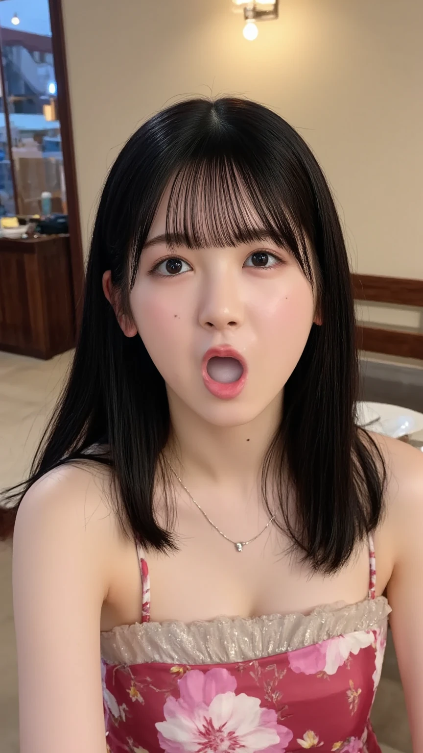 Completely naked、chest、Big Breasts、Spread your legs、pubic hair、Pregnant women、blonde、choker、Round 1、Ahegao