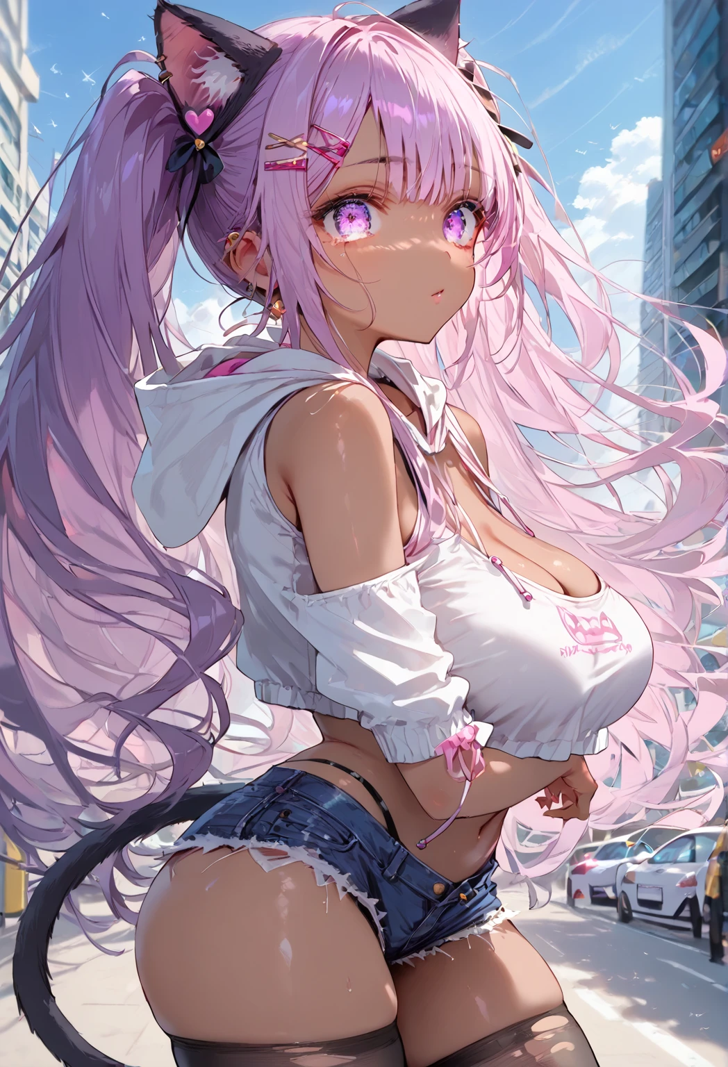 two women in a row、fullnude、bunny-girl、micro bikini、masutepiece、top-quality、realisitic、Hyper-detailing、(Glossy skin、be sweaty:1.4)、absurderes、Looking at the camera、pink-hair、(Pink mesh)、A slender、动态照明、hight resolution、foco nítido、depth of fields、A detailed eye、open mouth、A embarrassed face、Crying、Realistic eyes、(:1.6)、(thick thight:1.0)、in a bustling city street、in the amusement park、There are a lot of people、gargantilha、It's wet、The tattoo、sitting and spreading her legs、attach gargantilha、(The chain is connected to the gargantilha)、Hands tied behind your back、Releasing a from the mouth、 is coming out of the 、Face back and stick your butt out、cum shots、Vibrator、Spread by hand、semen、anal-sex