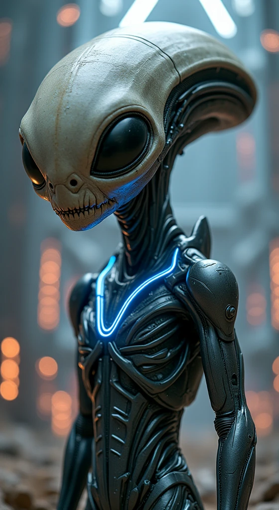 anime comic an alien sgasgard, dramatic light, back light, standing in a spaceship, dark<lora:sgasgard_v1:1> at night, space, masterpice, trending, artsation