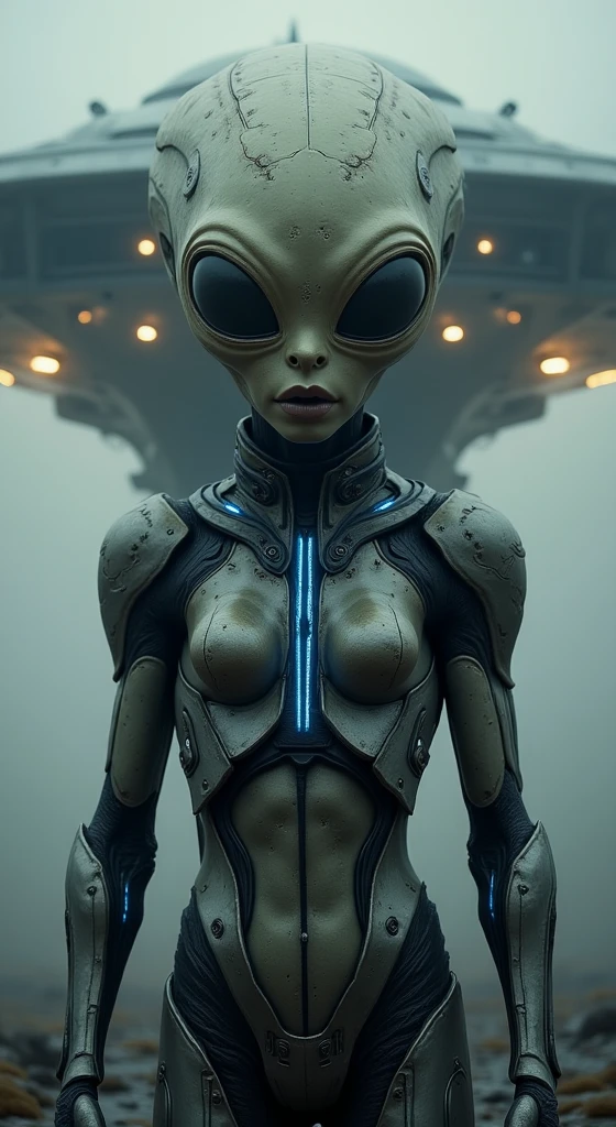 (best quality, masterpiece, colorful, highest detailed), ultra detailed, 8k, (intricate details, hyperdetailed:1.15), (photorealistic:1.2), (raw photo:1.2), detailed, (official art, extreme detailed, highest detailed), soft nature lights, soft colors, (natural light, ray tracing, cinematic lighting, bloom, volumetric light), highres, alien, solo, (happiness, looking up, violet eyes, high detail skin, real skin, skin texture, :1.15), , (full body, sitting, dynamic pose:1.2), (Curvy, muscular, (large breasts, huge breasts), narrow waist, abs wide hips, thick thighs:1.2), (space station interiors, advanced technology labs and research centers:1.2), <lora:arandomalien_v2-000010:1.2> , ((rndmln:1.2), :1.2), <lora:NSFWFilter:-0.8>
