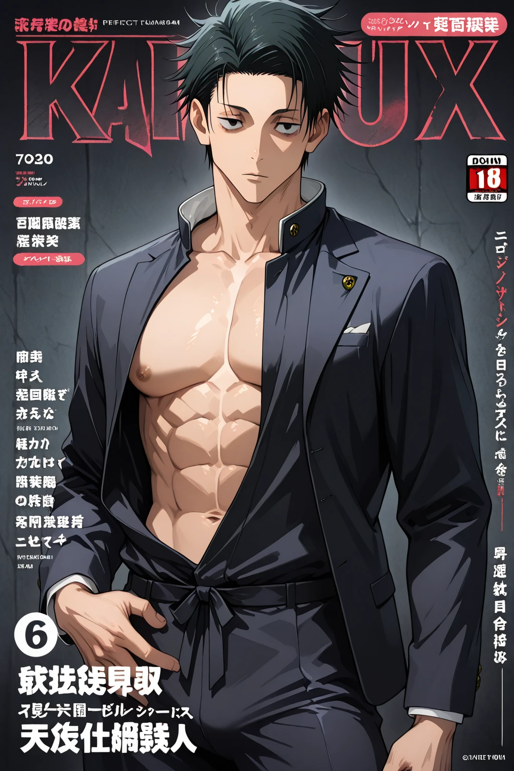 1boy,12 only、Man's,a blond、 Collar,tattooed、Bloody、Upper body naked、Leather pants、arms folded,natta、fullmoon、Chinese skyscraper in the center、complex buildings、lots of lights、neons、Large crowds,hightquality、masutepiece,hight resolution、NSFW,