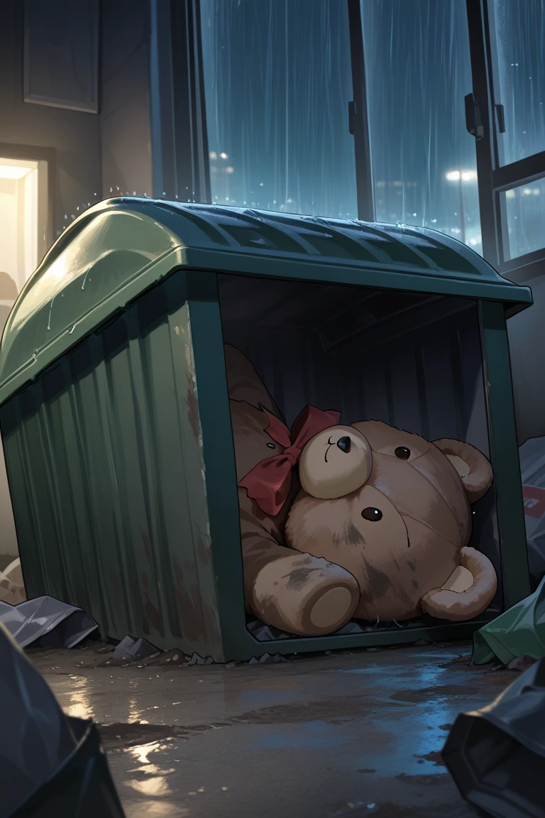 Brown Furry boy inside a bitchsuit stuck under vacuum bed