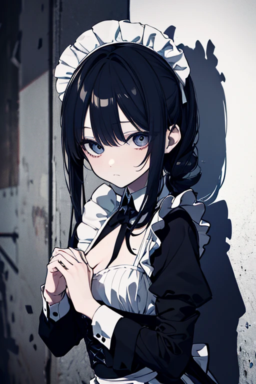 Troubled face、be bothered、droolng。Photorealsitic, hight resolution, 1 rapariga, Korea person, small moles under eyes、Cross-eyed、Stranger、View other people、Blunt bangs、Sitting,hand between legs,The shirt, pleatedskirt、over-kneehighs,Ahegao , Silly,Sexual ecstasy,Drunken eyes,Blunt bangs, Black hair,(masutepiece:1.2, Best Quality), (finely detailed beautiful eye: 1.2), (Detailed background,Dark Fantasy), (beautifull detailed face), High contrast, (Best Illumination, extremely delicate and beautiful), ((Cinematic Light)), Colorful, Hyper Detail, Dramatic light, Intricate details,maid