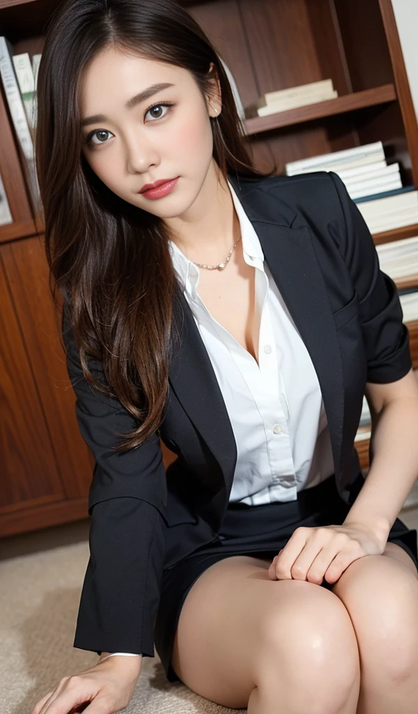 (RAW photos:1.2),high high quality,Beautiful Meticulous Girl,Highly detailed eyes and face,beatiful detailed eyes,hugefilesize,A high resolution,8k wallpaper,finely detailled,Highly detailed stock code uniform 8k wallpaper,light in face,电影灯光,16 year old girl,A sexy pose,(photo-realism:1.4),illustratio,ultra-realistic realism,super detailing, tmasterpiece, Current School Classroom,on the podium,Wear a school uniform,wears glasses,Bigchest,low chest,Background student seats,Wear a pendant