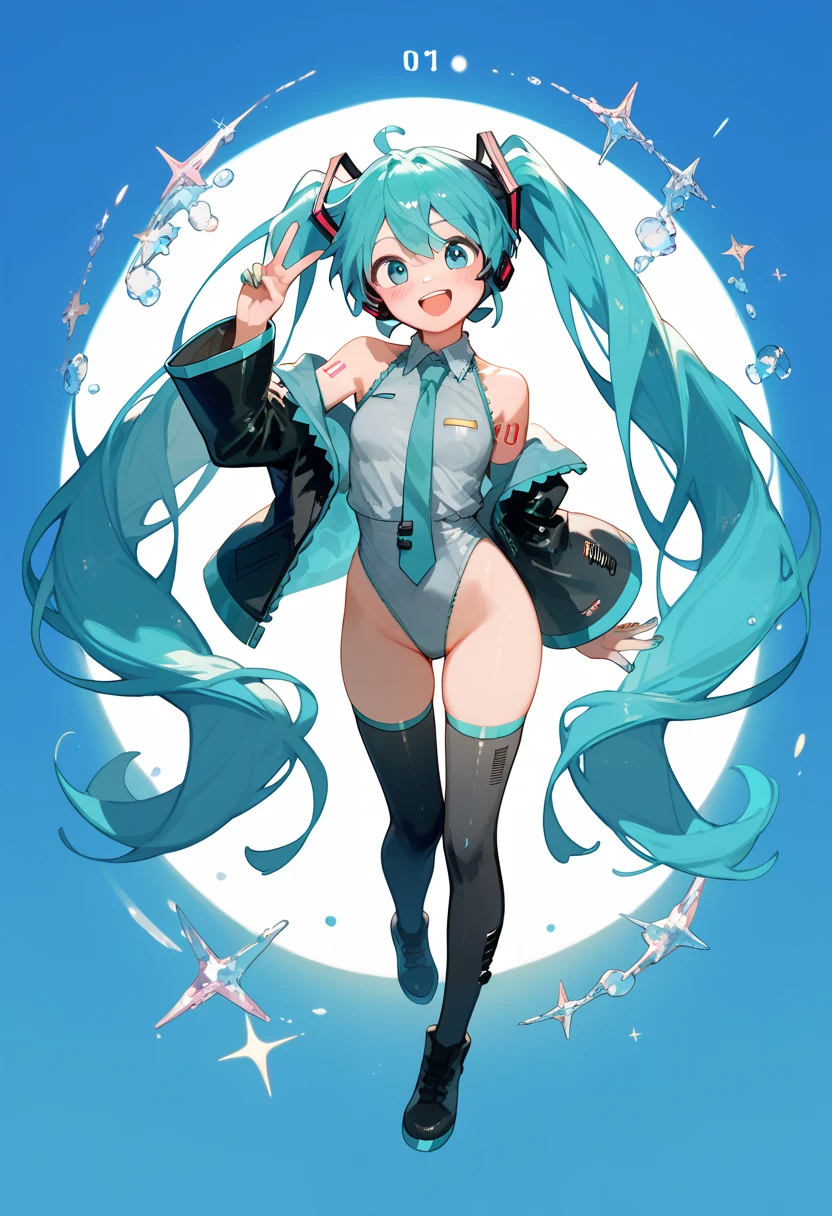 Hatsune Miku , big tits, camel toe, Pikachu in the background