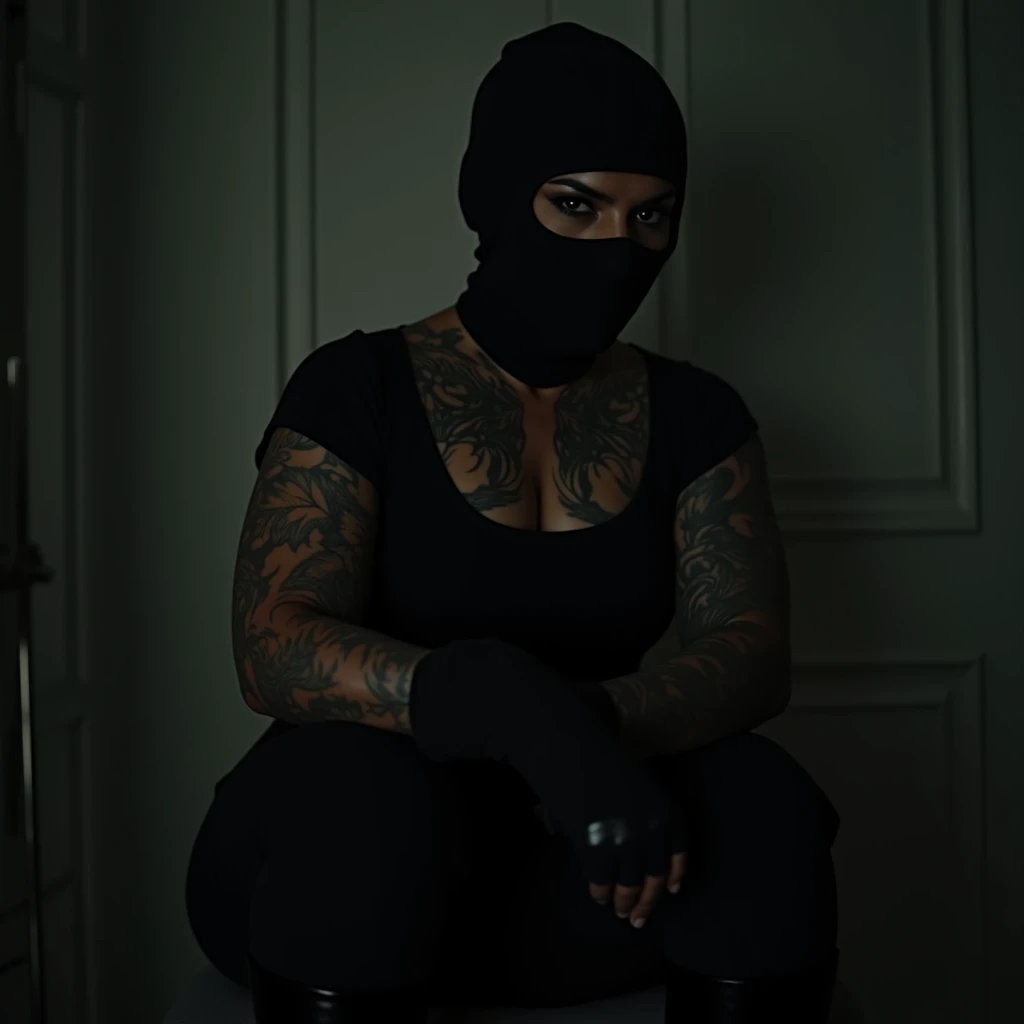 masterpiece, Best Quality, High solution, 32K HDR, Ultra-realistic texture, hyper derailed face, (1girl in:2.0), dark room Portrait, {Realistic 55 years old:2.0, beautiful mature Malaysians:2.0}, (((torn, body suit:2.0, hijab:1.3))), Detailed eyes, Photorealism, (view of Full body shot:1.3), (ultra gigantic tits:1.3), (In a dark messy barn:1.3), On an abandoned farm, (Squat Pose:1.5, realistic shaving armpits:1.7),