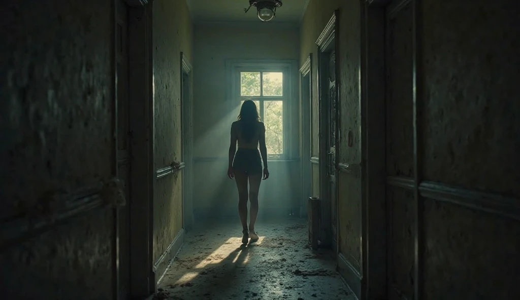 (masterpiece:1.1, Best Quality:1.1, 16K HDR, High resolution), (1girl in, Solo), Ultra-realistic portrait of Sadako Yamamura, the ring, (((Black hair, Long hair, long Bangs, long bangs over eyes))), large boobs, large cleavage, large breasts, large tits, Inside an abandoned hut, inside an abandoned barn, farms, Realistic skin texture, Full body shot, Perfect slim body style, (Full nude:1.1, bare foots), Standing,