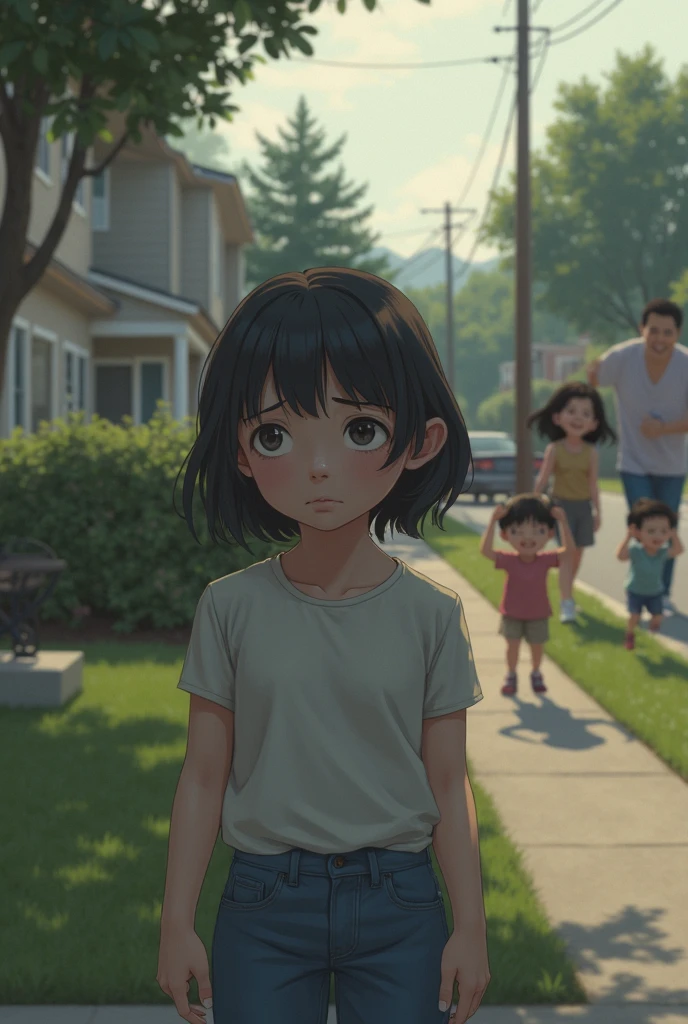 Like the real thing、beautiful photo、The World of Hayao Miyazaki、(blue skies)、white clouds、the sun、(Morning)、Focus on a beautiful face、upper Shot, 1 pretty boy、5 year old boy、(Outside the home:1.2)、Staring at the screen、garden、Shining eyes、Beautiful Landscape