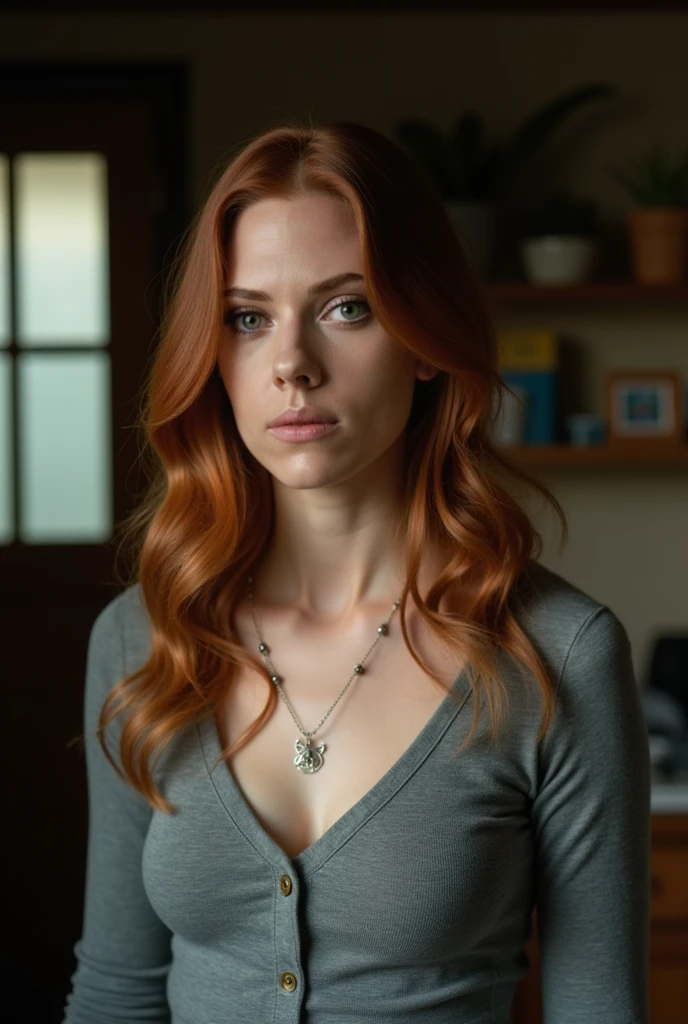 Angry young red-haired woman