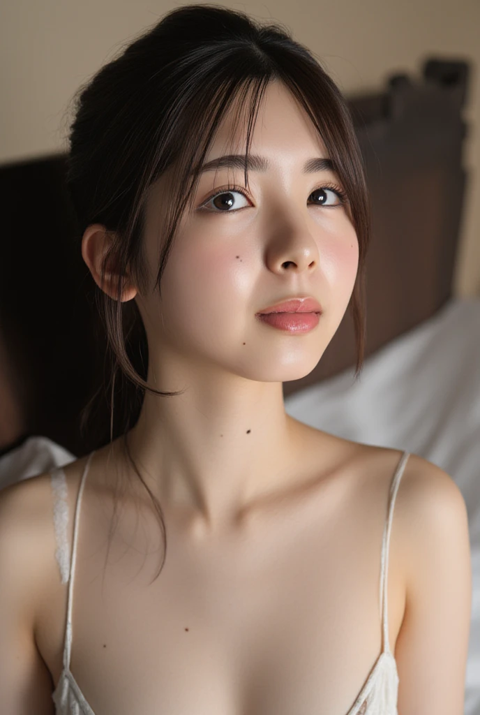 Masterpiece, high quality, ultra realistic, (45yo:1.3),female, bending forward, beautiful face, (face wrinkles:1.4),Girl seen from the floor, It's okay to wear a skirt, View from below, I can see my panties, medium breasts, ((Very detailed)), (Perfectly detailed face), (Highly detailed hands), Photorealistic images,White panty,up skirt,Lace panties on top of a huge
