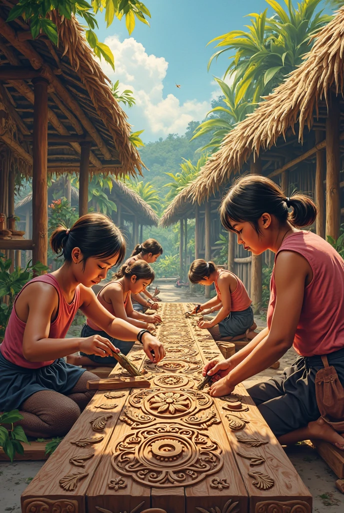 Make a poster about traditional carving in the Philippines much easier ...