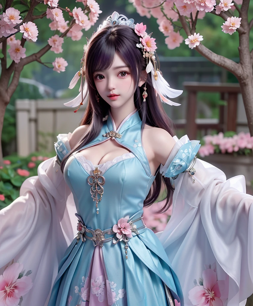 (8k, RAW photo:1.2), best quality, ultra high res,dramatic angle,(fluttered detailed color splashs), (illustration),(((1 girl))),(long hair),(rain:0.9), (Headdress:1.4),There is an ancient palace beside the girl,Hanfu,(Key Points),Color ink painting,(Splash of Color),Splash of Color,(((colorful))),(sketch:0.8) , Masterpiece, best quality, beautiful painted, highly detailed,(denoising:0.6),[splash ink],((ink refraction)), (beautiful detailed sky),moon,highly,detaild,(masterpiece, best quality, extremely detailed） CG Unity 8k Wallpaper，masterpiece，best quality，Ultra Detailed），（Lycoris）.shoulder ballet dress open V-chested clothes Thin silk lace dress short skirt , (huge ，cleavage),, white pink, blue ，best qualtiy，tmasterpiece，Ultra-high resolution，（Reality：1.4），RAW photogr，（True skin texture：1.3），（filmgrain：1.3），（Selfie angle），1个Giant Breast Girl，Beautiful eye and face details，tmasterpiece，Best quality at best，，The chest more exposed， detailed hair, bra pink , detail 8k, full body, lace petticoat. lying on bed