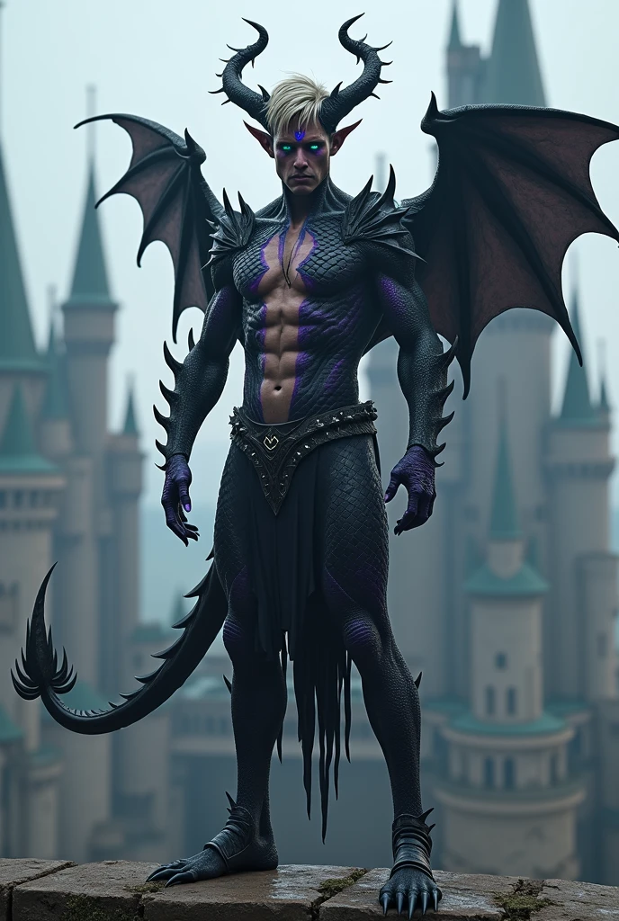 Black man on a dragon