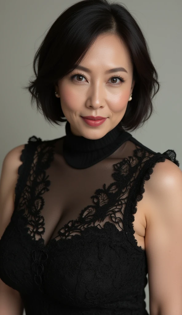 Fractal Art, gravure, look forward to, ((Wearing a dog collar)), slave, Flashy makeup, From the chest up, masterpiece, Highest quality, Very detailed, Realistic, Very detailed肌, Perfect Anatomy, (1 Japanese Mature), (alone), 95 years old, Big Breasts, Mature female politician, Glamour, sexy, Chromo White Skin, View your audience,