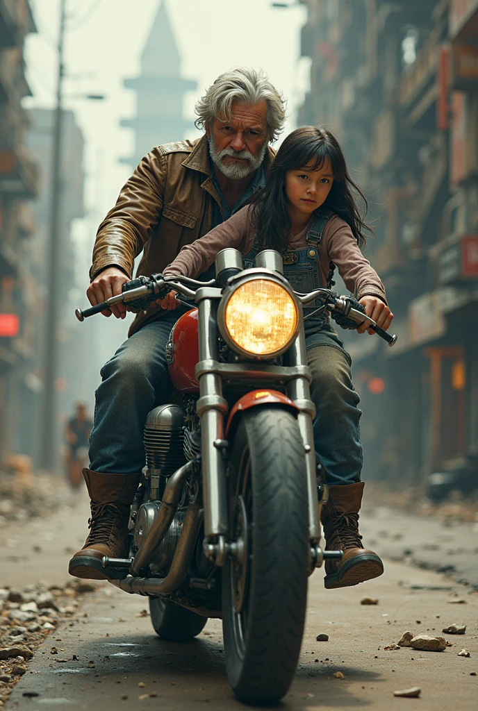 Two Indian women and one Indian man,riding motorcycles --auto
