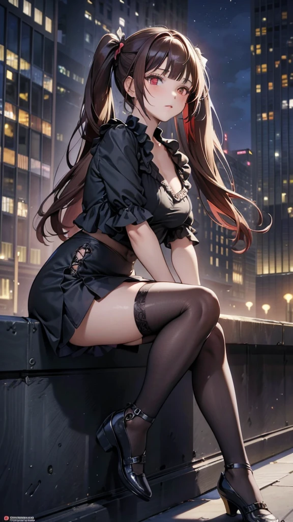 ((Raw photo、highest quality、High resolution、Ray tracing、nffsw、highest quality、precision processing、Portrait,3D,pureerosface_v1:0.7、)、(( shiny red leather bondage、dark red BDSM、Bold、long tight skirt、1Girl of Man,)))((((Wave Hair、cleavage emphasis、big breasts:4.0、thin legs、blue eyes、Detailed depiction of limbs、small nose、perfect body、No sleeve、full body figure、high heels、18-year-old,))))、church、