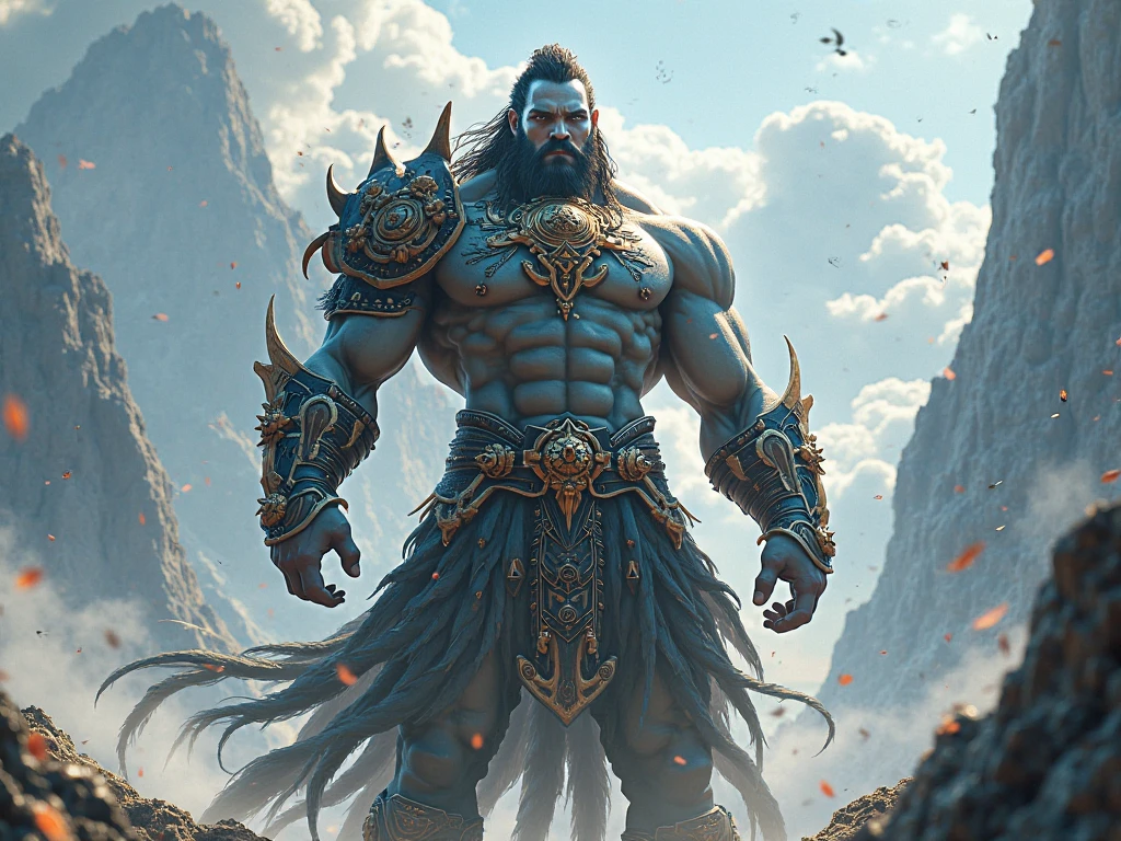 8k renders a digital illustration of the fierce Indian style legendary warrior mythical warrior Ravana, multi-headed, multi-armed, with extremely powerful demon weapons, dressed in the red-green garments of the king of India, with gemstone jewelry and magic armor, (gentle burning hell environment in a dark universe, giving the scene a dark atmosphere, but sculpted in sharp chiaroscuro form), it is night, (highly detailed skin), (detailed face), detailed background, dark lighting, twilight lighting, movie lighting, volumetric lighting , Intricate Detail, Ultra HD, Very Detailed Masterpiece, Intricate Detail, (Highest Quality: 1.3), Cinema Lens, Masterpiece, (Sharp Focus: 1.5), (Realism: 1.3), Muscular Body, Hairy, Bodybuilder, (Detailed Face), Detailed Background, Depth of Field, (Dark Lighting: 1.3), Dramatic Lighting, Twilight Lighting, Volumetric Shadows, Highly Detailed, Intricate Detail, 8k, UHD, HDR, Artstation On trend, award-winning epic art