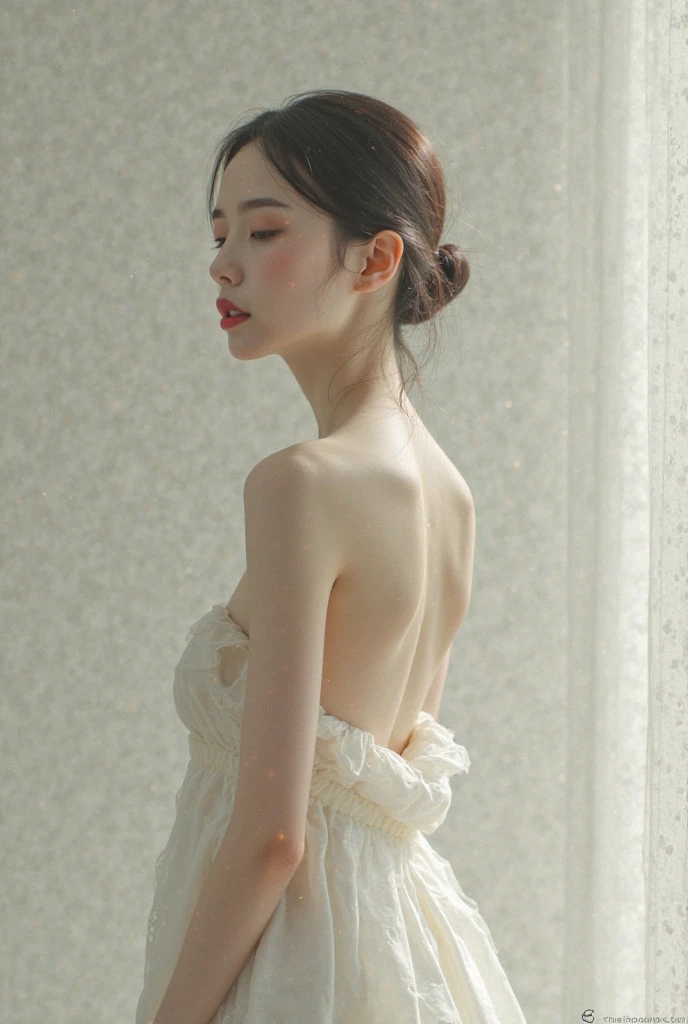 finely detail, hight resolution, hightquality、Perfect dynamic composition, Beautiful detailed eyes, Medium Hair, small tits、Natural Color Lip,Kamimei、Shibuya、20 years girl、1 persons、Transparent skin、Glowing hair、masutepiece, Best Quality, Illustration, Ultra-detailed, finely detail, hight resolution, 8K、The correct state of the human body、Randomly cute poses,Ponytail hair,beauty legs,Perfect beautiful face,KPOP Idol Face,Face that feels ecstasy,Background blur,Randomly dress up as a model for a women's fashion magazine