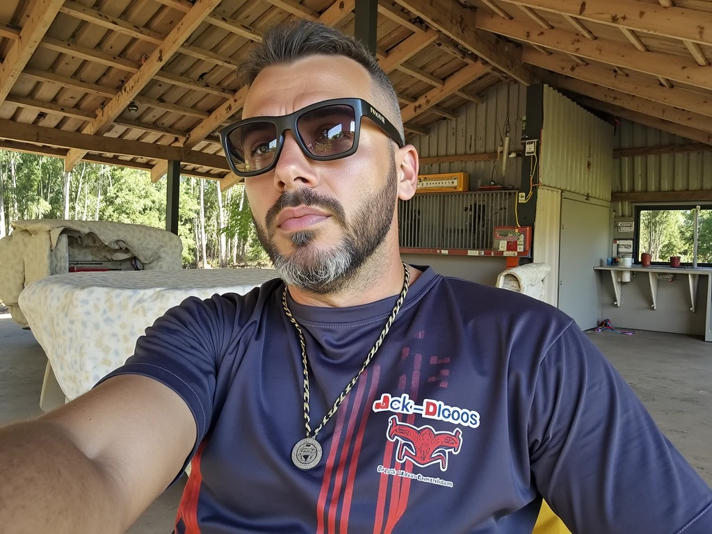 Alterar o fundo, rosto realista, jeans e camisa bonitos