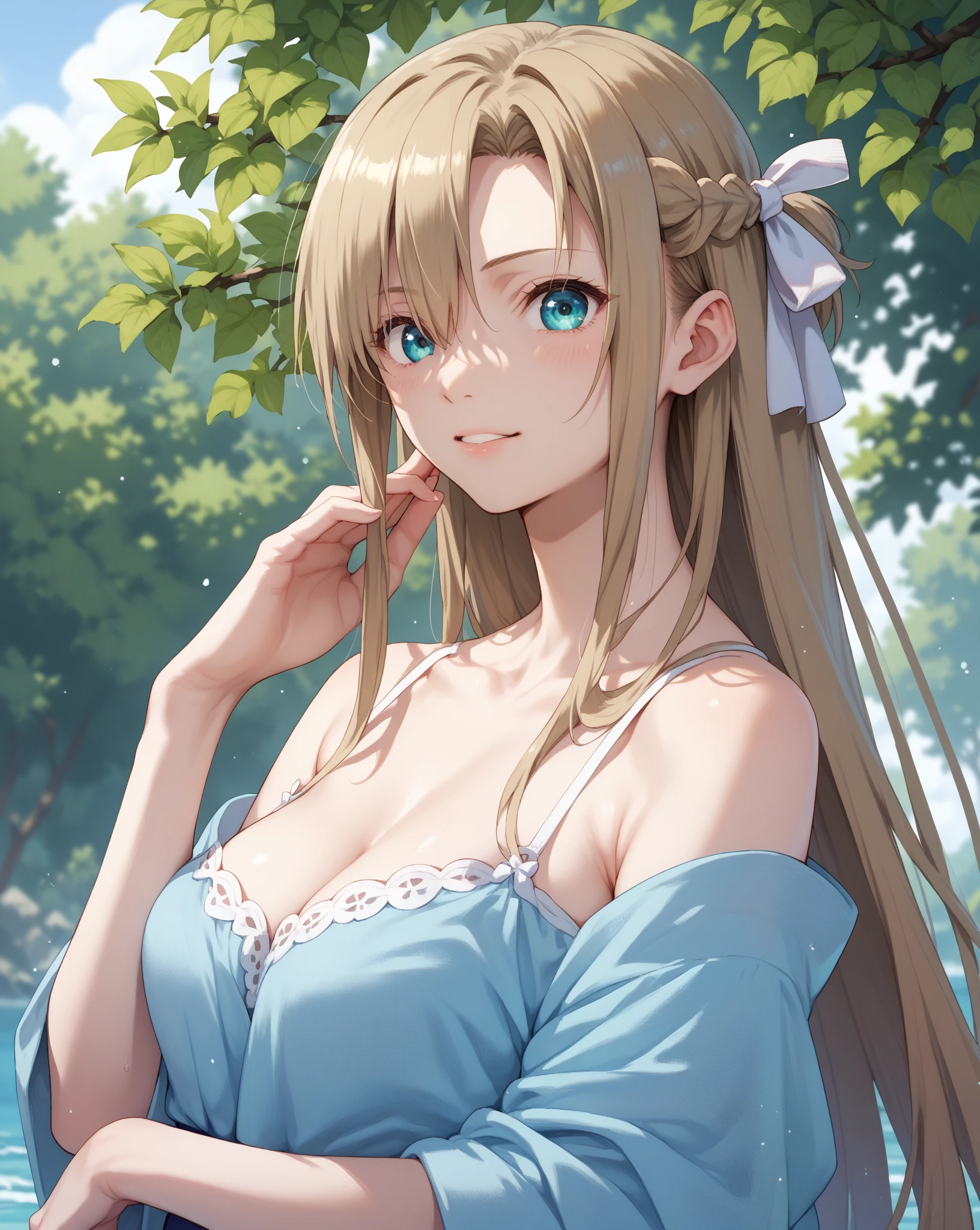 (Biologically correct limb count)、Full body, including face、4K、masterpiece、Focus on the face、Well-proportioned facial features、Delicate descriptive eyes、Beautiful woman、Excellent style、(head band、red gothic dress、High heels)、(smile)、(Close-up photo of the upper body)、look up、Photos with white borders、Looking into the camera、Standing on the surface of the water、