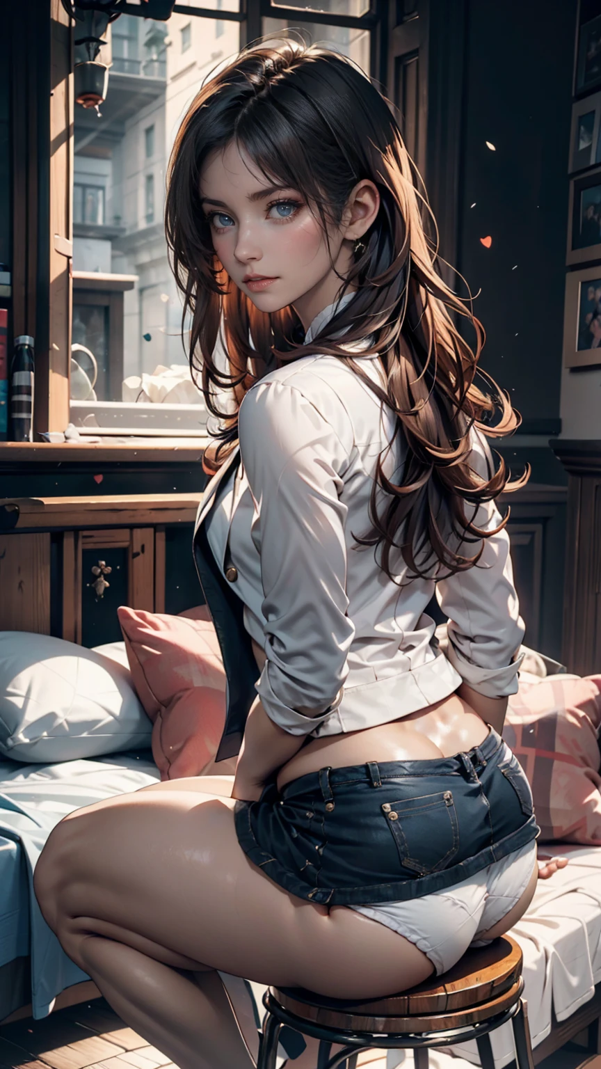 (masterpiece:1.2, highest quality), (Realistic, photoRealistic:1.4), Beautiful illustrations, (Natural Side Lighting, Cinema Lighting), 
Looking at the audience, Upper Body, (1 girl:1.5), Japanese, high school girl, Perfect Face, Symmetrical cute face, Shiny skin, Baby Face, 
(long hair:1.5), black hair,(dark skin),Tie your bangs back, Red eyes, Long eyelashes, (medium Breasts), (wide hips:1.4),(big ass),(beautiful hips line),plump thighs,Beautiful Hair, Beautiful Face, Fine and beautiful eyes, Beautiful clavicle, Beautiful body, Beautiful breasts, Beautiful thighs, Beautiful legs, Beautiful fingers,(Beautiful views),(Cute Smile, Upper Eye),(dark elf:1.5),(elf ears:1.2),(summer sweater:1.2), shoulders,(from behind),(hip focus),(white small panties:1.4),side tie,(well-shaped buttocks),(from below),sexy bodyline,