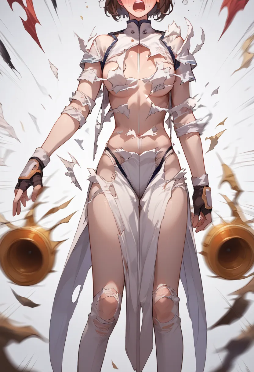 (NSFW, (((Masterpiece, Best Quality, photograph realistic))), Shiny skin, (nffsw, 8K Wallpaper, High resolution), Perfect Anatomy, Cinematic lighting, Physically-based rendering, Award-winning, highly-detailed skin, extra detailed face, Eyes with beautiful details,
A bent-over woman, her back turned towards the camera, is seen from a three-quarter angle to the left. Her curveous figure is accentuated by her skintight dress, revealing generous hips and a plump derriere. A wise old man, with a furrowed brow and a magnifying glass in hand, is examining her rump with great intensity,
