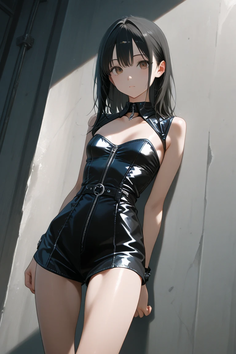 anime, best quality, high quality, highres, beautiful women, high detail, good lighting, lewd, hentai, (((bike shorts))), (((leather thigh high boots))), black leather gloves, bare thighs, bare arms, (((wetting herself))), (((peeing herself))), (((peeing self))), (pee streaming down legs), peeing stain, (puddle), (thick thighs), nice long legs, lipstick, detailed face, pretty face, embarrassed blushing face, humiliated, ((standing with legs spread)), ((in private)), hihelz