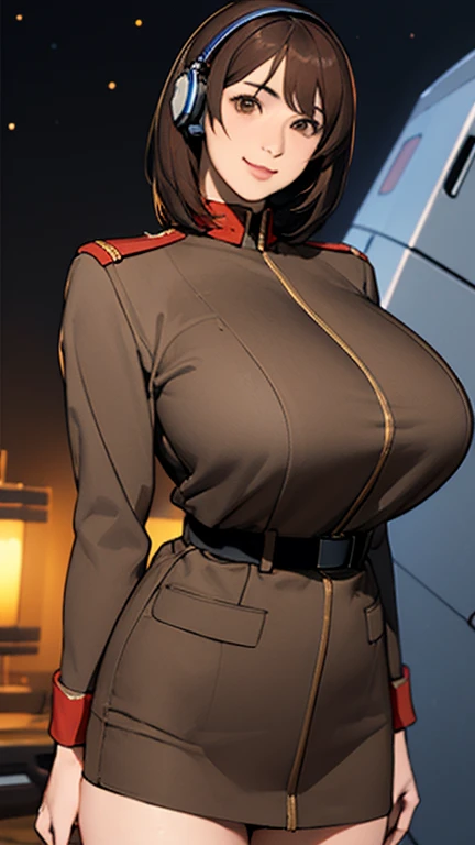 Rebecca chambers attractive huge breasts thick lips tight military outfit wearing red bandana on head in city night snowing holding medkit