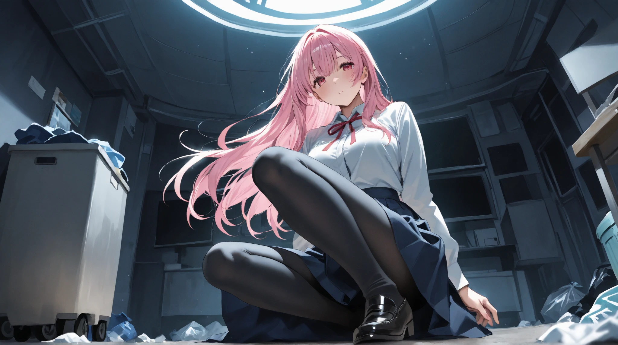 Anime girl with pink hair and black cat sitting on her lap, Best anime 4k konachan wallpaper, anime moe art style, style of anime4 K, 4K anime wallpaper, Smooth anime CG art, Anime wallpaper 4K, Anime wallpaper 4 k, Anime art wallpaper 8 K, anime wallaper, the anime girl is crouching, High Quality Anime Art Style
