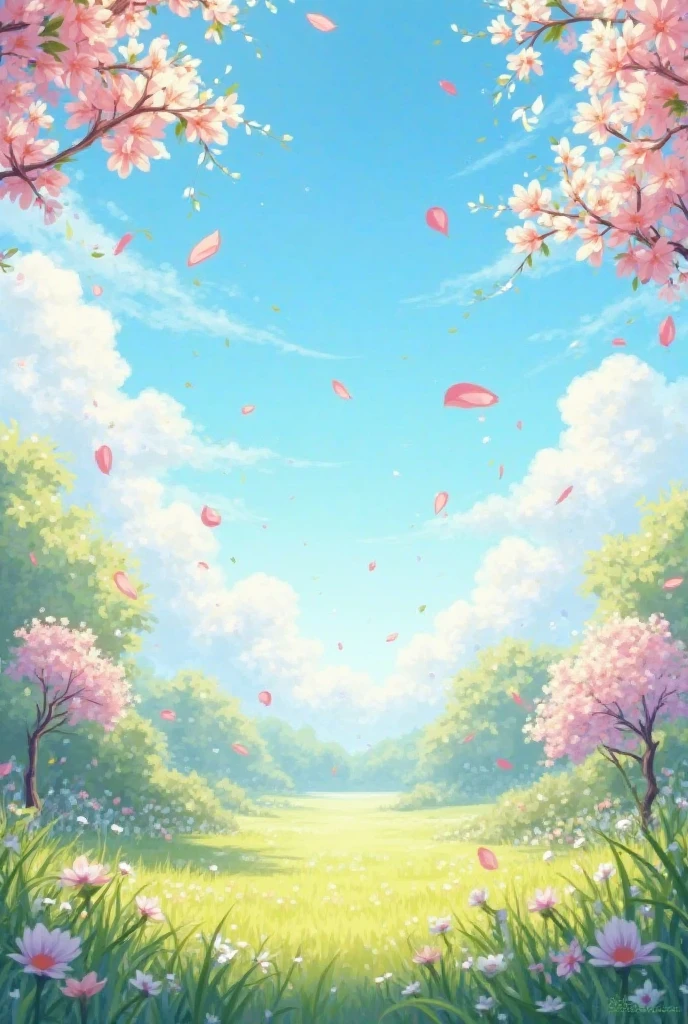 Spring flowers fall and the background looks like a spring day - SeaArt AI