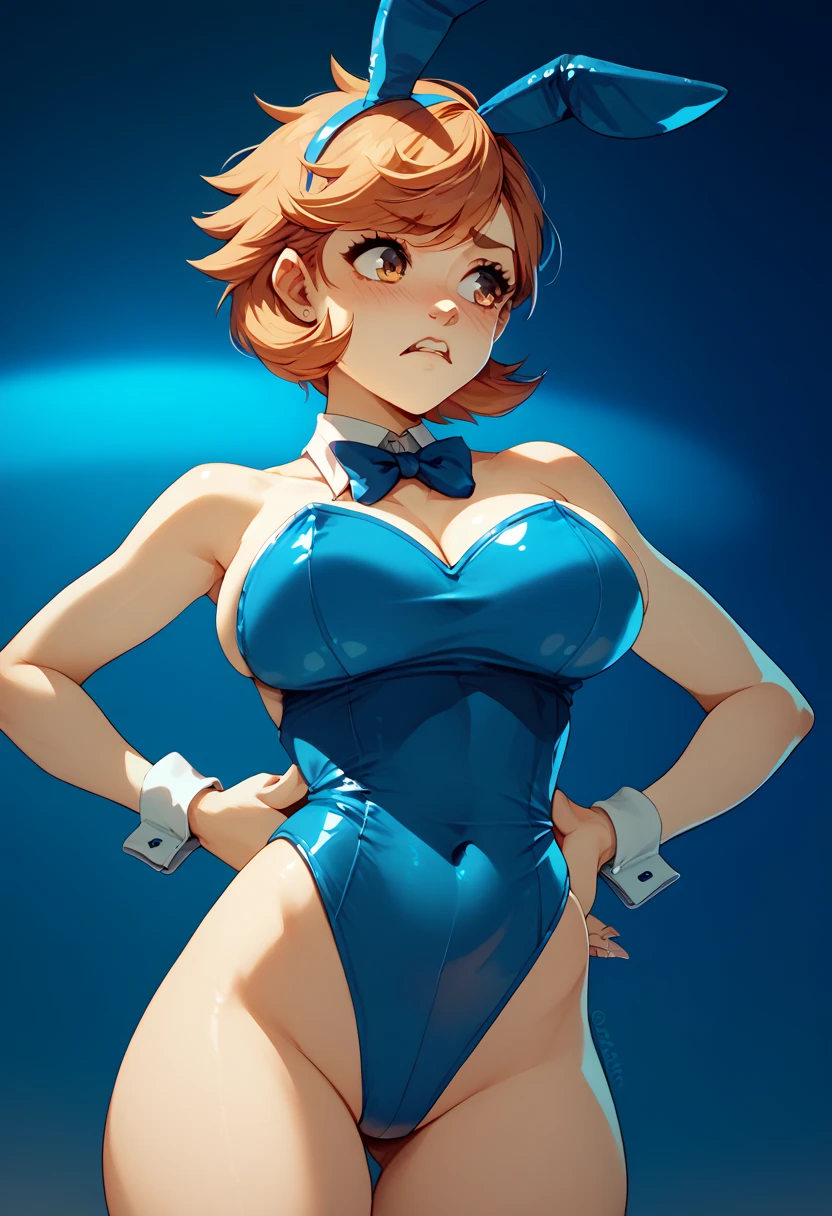 Cute girl, One girl, 16 years old, (One:1.2), //, Big breasts, (Big breasts:1.8), Standing, Full body, ((String-like ultra-thin V-front micro plunge swimsuit))