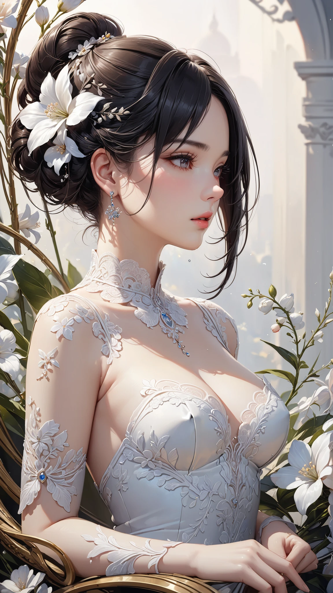 a smile, she has beautiful small eyes and long natural eyelashes, she has small but little full rose lips, (8k, RAW Photo, Best Quality, Masterpiece: 1.3), Super Real, Masterpiece, (NSFW: 1.5), (Photorealistic: 1.2), Sharp Focus, Timeless Charm, Class, Cowboy Shot, 1girl , Vietnamese girl, (light blue see-through lace ao dai: 1.5), (translucent ao dai: 1.5), walking in the flower garden, soft smile, big brown eyes, beautiful even eyes, long black hair , beautiful face, detailed and perfect face, perfect proportions, drop-shaped breasts, bursting breasts, waist, belly button pussy, crotch gap, enhanced round buttocks, shapely and neat buttocks, thighs, sexy soft pose, curved shape, beautiful curves, elegant and bright ao dai, bright roses blooming, intricate patterns, bright colors, paradise of natural beauty, tranquility, gorgeous, elegant, soft light, environment Lighting, beautiful flower field in the background, shallow depth of field, perspective,, (RAW shooting, dignity: 1.0, 32k: 1.5, highest quality, masterpiece, super high resolution), (Snow, sea: 0.7, majestic background: 0.7, mysterious expression: 1.3,), Perfect dynamic composition: 1.3, Little mermaid swimming in the sea, (Diving in the sea: 1.5), (In the beautiful sea), (Highly transparent sea), Alone, (Cowboy shot: 1.5), Very detailed Skin and face texture: 1.3, (slim mermaid: 1.3, mermaid tail), dynamic pose, random angle, fair skin: 1.2, incredibly beautiful body: 1.2, fractal art: 1.1, extremely beautiful face: 1.1, Detailed and perfect face: 1.2, Water droplets Skin, Details, (Rain dripping on body: 1.1, Wet body: 1.1, Wet hair: 1.1), (Posing pro: 0.9, Holding a wet bouquet: 0.9, Portrait of a gorgeous and shiny mermaid dress: 1.1, woven belt ), Well-shaped breasts, (Big eyes that exude beautiful eros: 0.5, Lips that exude beautiful eros: 0.5), I love you, Very sweet atmosphere, necklaces, earrings, bracelets,