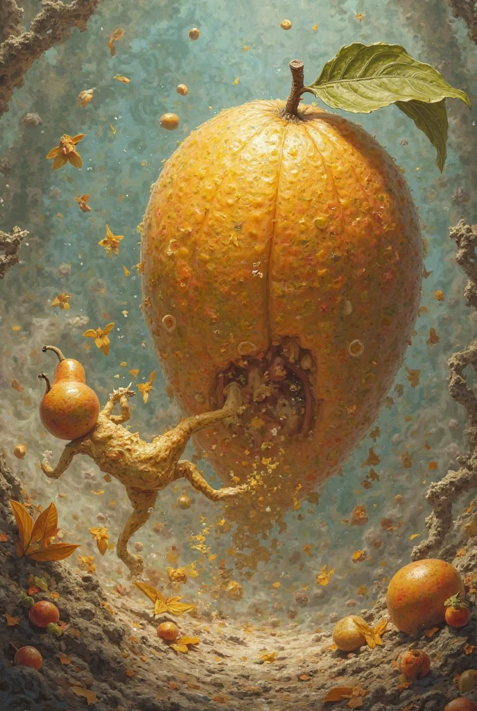 <lora:tgedv2-000004:1>,craquelure,a group of people,in a giant grapefruit
