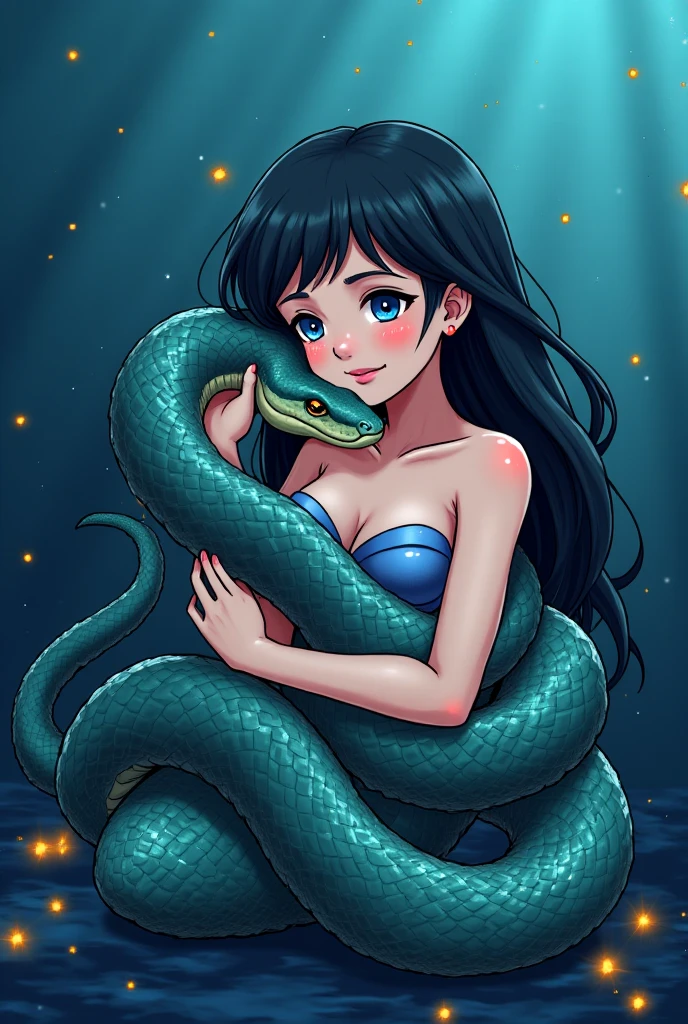 Pregnant Happy Horny, aroused 1girl), beautiful kneeling young teen princess jasmine with giant colossal Kaa monster squeezing her hard, wrapped in thick spiraling coils, constricted, struggle, gasping for air, snake attack, snake peril, kissing the snake