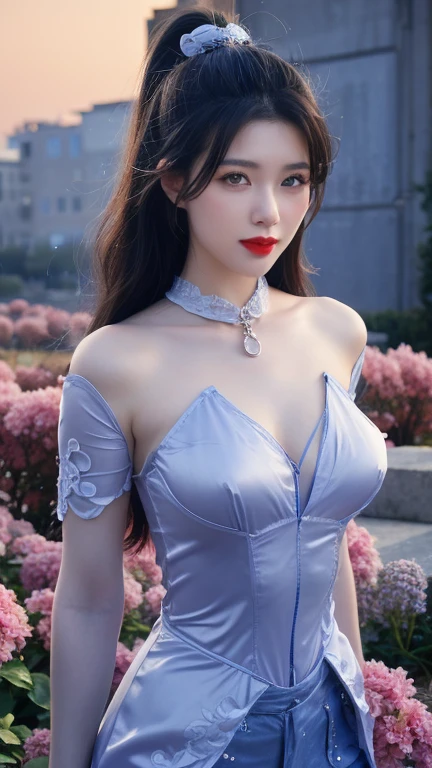 Arapefi, Purple princess dress, seated on a throne,((hinata hyuga)), ((hyuga hinata)) wearing high heels,Place your hands on your chest,Wear a crown,choker necklace,perfect beauty, perfect body, big boobs, Look from the front,close-up from the front,next to a window, sitting in a castle, Sense of transparency,(oversized boobs,1.5),Expose cleavage,Turn around and look at the camera,tmasterpiece,Flawless,Sense of transparency,Empty inspiration,More details and decoration,Exposing thighs,8K,(Wear decorations such as rings,1.9),White-colored skin,Ornate ornament,White waist stockings,one-girl,(Dissection is correct,PremiumQuality, high detal, Masterpiece)
