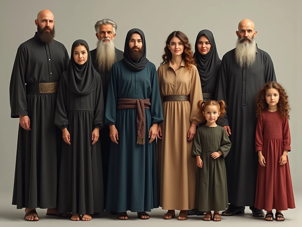 A Muslim family of One father old age, one mother old age, one elder brother 47 year age, one sister 45 years age, one brother 43 years age, one brother 41 years ago, one sister 38 years age, one brother 35 years age, one sister 32 years age