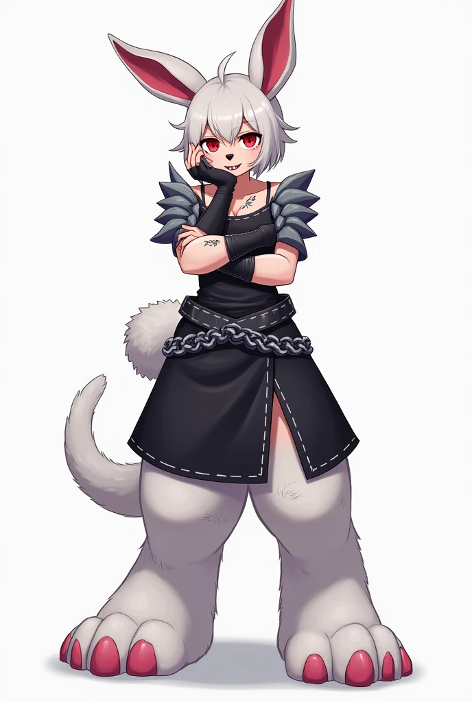 2bxiv,  1girl, solo, thighhighs, cosplay, au ra, dress, horns, thigh boots, boots, white hair, long hair, cleavage cutout, clothing cutout, dragon horns, puffy sleeves, thighhighs under boots, blunt bangs, feather-trimmed sleeves, juliet sleeves, white footwear,