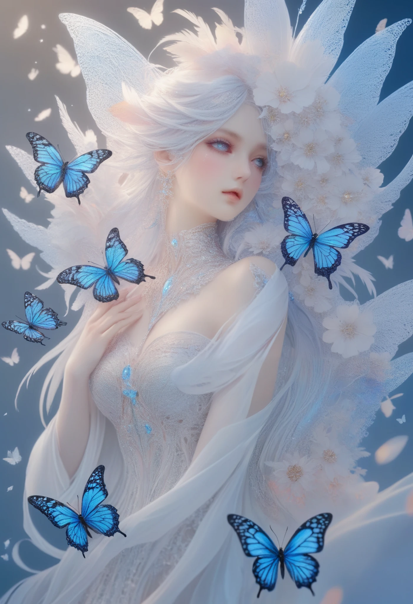 work、Feather、 butterfly、greatest masterpiece、Flurry of Particles of Light、青いwork、Sleek, curvy、
