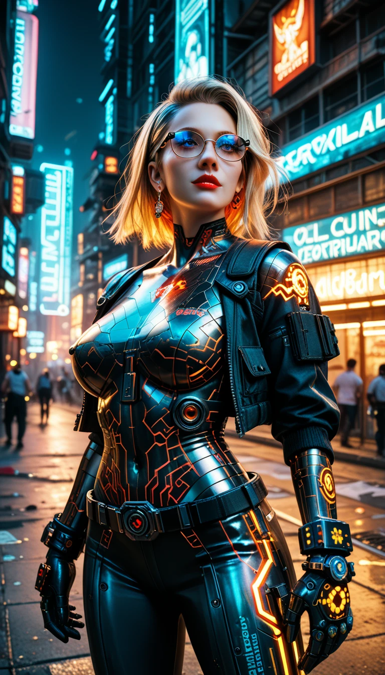 DEN_blonde_gabie,
(woman with a (robot arm:1.2) and (mechanical limbs:1.2) wearing sunglasses, human body, (android:1.2), (robot arm:1.2), machinery, (cyberpunk:1.2), punk:1.2),
bokeh, f1.4, 40mm, photorealistic, raw, 8k, textured skin, skin pores, intricate details <lora:epi_noiseoffset2:1>, epiCRealism