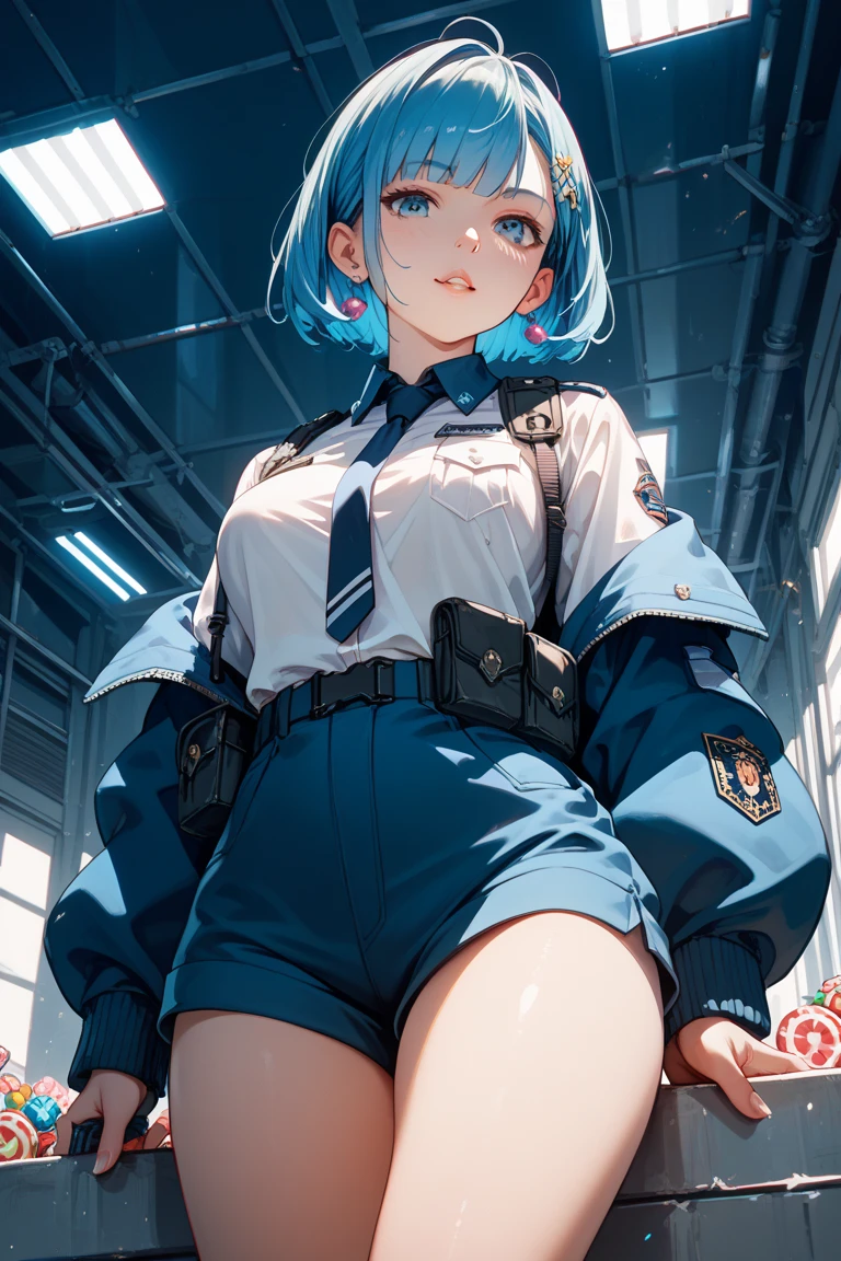 Realistic pictures、The real picture、Realistic,RAW Photos,Best image quality、One Girl, Shiny skin, 最high quality, (Game CG:1.4), Browsing Caution, Beautiful face and eyes in every detail,Big Tits、Small lingerie, Severe, Big ample breasts、((最high quality)), (Very detailed), (Very detailed CG 統合 8k 壁紙), Very detailed, High resolutionのRAWカラー写真, Professional photography,From below, (((White lace panties)))、I can see your face、(((A regretful look))),(((Embarrassed face)))、(((Are crying)))、(((Anguished expression)))、Glaring, Angry、(((Her white panties are visible through the)))、((White underwear pattern))、Dancing、((((She is embarrassed that the audience has seen her panties))))、 (((She forgot to put on her underwear so her underwear was completely visible)))、dancing, (((The audience is happy to see her panties))), (((A crowd of spectators point their cameras at her panties))), ((Nipples are visible))、Full Shot、(((Her skirt is flipped up))),(born, 最high quality, masterpiece:1.5), (Realistic, Intricate details:1.2), 超High resolution, (high quality, High resolution, The finer details), alone, Curvy Women, blush, Sweat, Oily skin, Shallow depth of field,(masterpiece、最high quality、High resolution、Unity 8k wallpaper、Very detailedCG:1)、(Awareness-raising:1.0)、One Girl、最high quality、8Kmasterpiece、((software)), ((multiple girls)), (18-year-old female, Beautiful detailed woman, policewoman),( Blue Hair),(short hair),White and thin uniform,(Black leather micro mini skirt), ((With a shy look:1.5)), Huge breasts, Hard nipples, Slim Waist, Thick thighs, Ultra mini skirt, ((Black Pantyhose)), (((I'll lift my skirt to show you my pantyhose))), ((Leg spread)), (Please open your legs),, look down,((Skirt Lift)),(((Boldly flip up the skirt)))