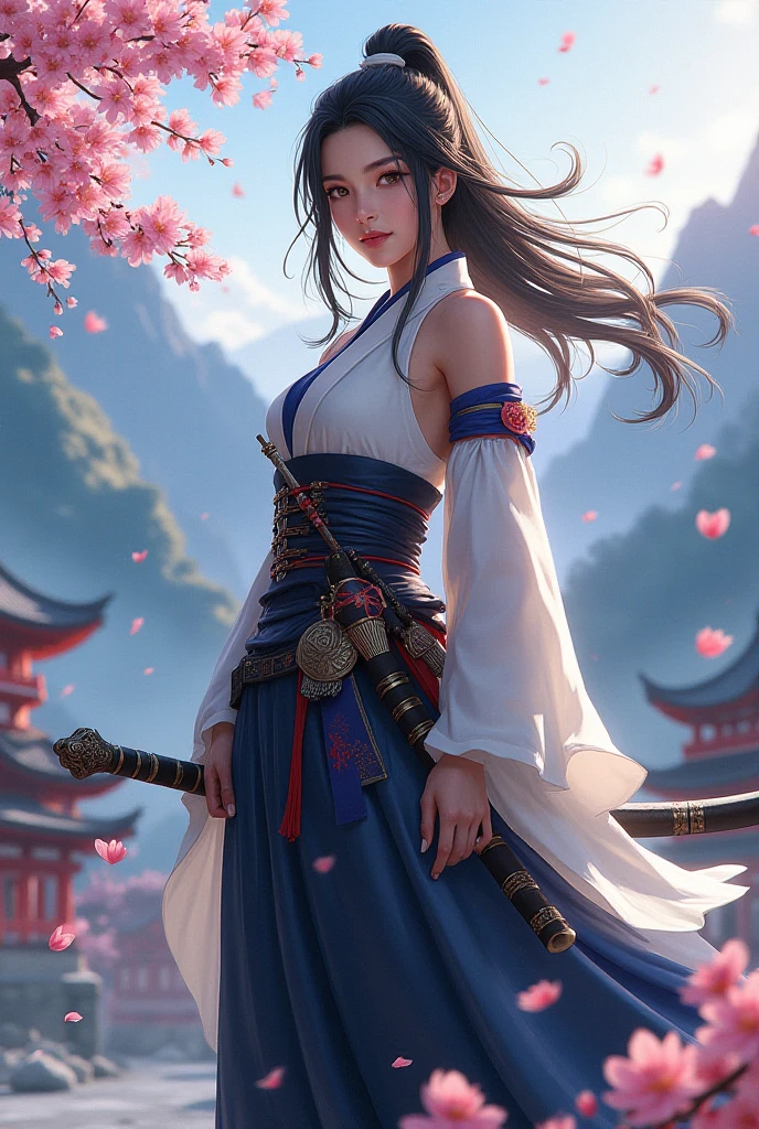 anime girl with cat tail and a sword in her hand, katana zero video game character, Ayaka Genshin Impact, Cushart Kenz, corona de cushart key art feminine, genshin impact zhongli, corona de cushart, genshin impact keqing, detailed art of onmyoji, ayaka game genshin impact