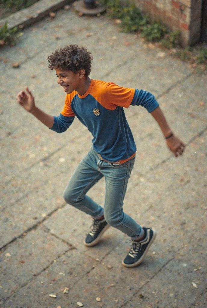 boy in leggings sits with his legs wide apart on a balloon