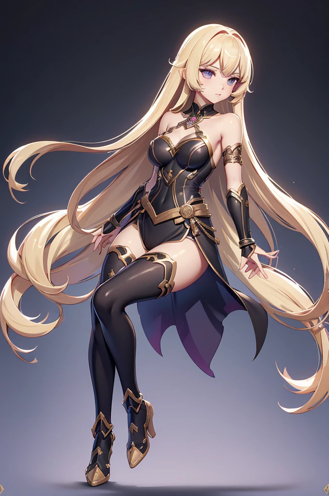 1girl, anime, cute girl, blank background, white background, fantasy, detailed fantasy dress with highlights, beautiful face, beautiful eyes, dark colors, pink hair with some streaks of blue strands, different color pupil in eye, medium small breasts (slightly big), slight cleavage, beautiful skin, cute, breast curtains, extremely delicate and beautiful, (beautiful detailed face:1.0), (detailed deep eyes), symmetrical breasts, deep eyes, shiny skin, portrait, slender waist, hips wider than shoulders, thighs, expressionless, young girl, luminous eyes, adorable,(Kpop idol),(aegyo sal:1),(Platinum blonde hair:1),((puffy eye)),Black panty,sexy posture,Superskirt, ultra high resolution,Black collar,slim figure, Abdominal y tattoo, womb tattoo,Tight-fitting leg ring,y tattoo on half-body,Bare skin, Armored hand,Hidden fingertips,Hand covered,Arm covered,Fist covered,{{beautiful detailed fingers}}, tufts of hair,