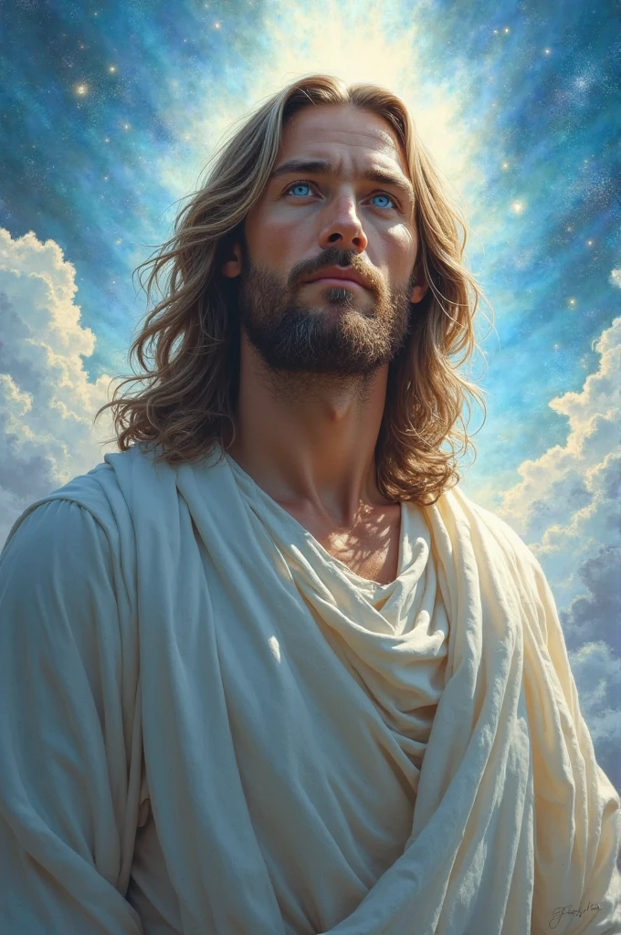 Be strong and courageous,
all you who wait on the Lord!
- Salmo 31:24 White Jesus blonde hair blue eyes, No hands, clothes covering the body, Engine 5 Graphics Engine, 4K, high resolution.