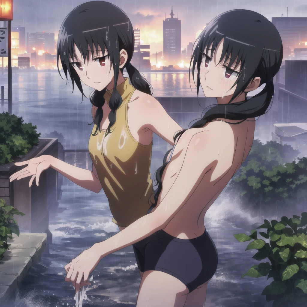 by 2 person, Two Girls, Onodera Kosaki, , smile, View your viewers, , got it, Flat Color, 2D, Anime Coloring, Jagged lines,naked,naked,,Pussy,Pussy,((Highest quality, High resolution, Pixel perfect, 4K)), (1 Girl), (Beautiful Anime Girls), Observe the audience, Perfect body, (blush), smile、Open your mouth a little、 (naked)、(Sweat)、、Wet Hair、naked,naked,Pussy,Pussy, 、 summer、School swimming pool、dark、 ,Sailor suit,Nipples,Nipples,