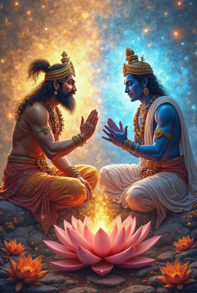 Lord vishnu prayer in front of  lord shiva 