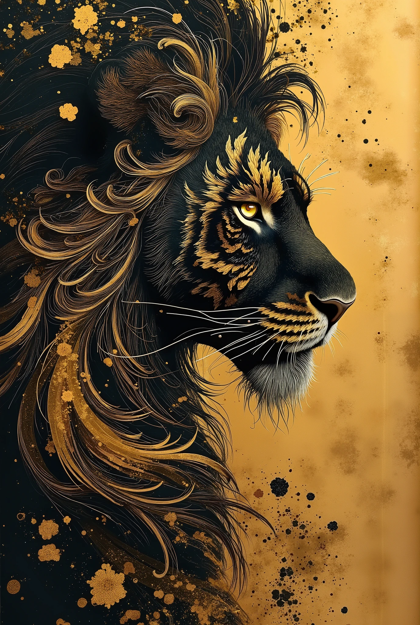 ( masterpiece, best quality:1.2), a lion, alone