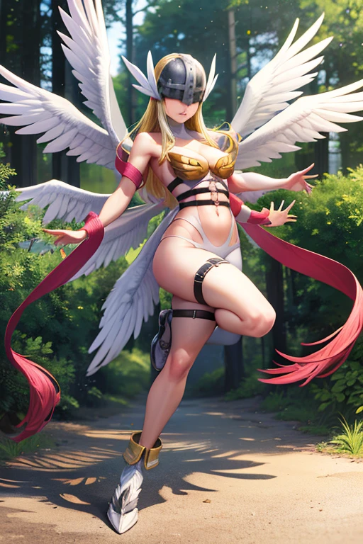 （8K ，hyper-detailing，ultra real photo，Best masterpiece，natural，Perfect artwork，Perfect female body），Two cute busty girls ，Hair color，（Big tits），Angelic，Sankta，obsessed，the angel's wings，The halo，Angel is coming，tropical garden，Beautiful garden，Gorgeous accessories，Mechanical wings，golden brilliance，Wearing a see-through sexy gauze skirt，Sexy transparent dress，ssee-through，Built-in thong，The cracks are relatively large，stretch the meat，Raised sexy，Flirtatious，obscene exposure ，Full body photo